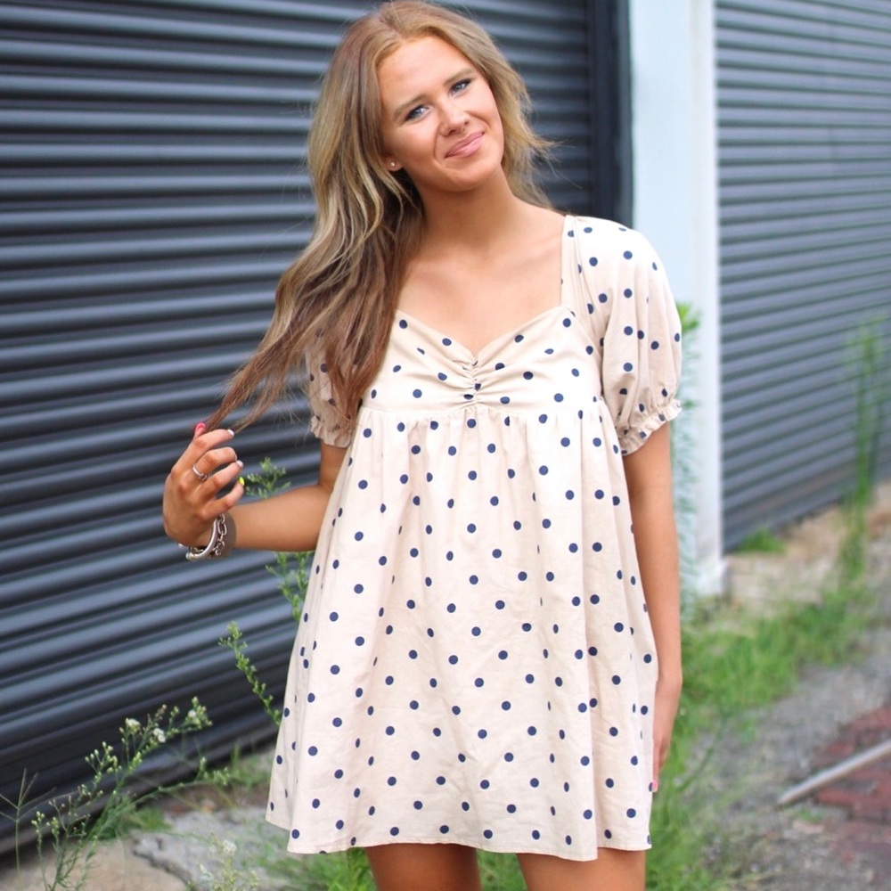 Babydoll polka dot dress